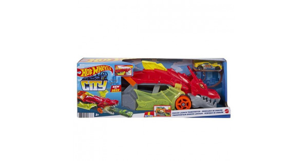 Hot Wheels Camion Dragon furios cu depozitare pentru mașini Gebhardt md