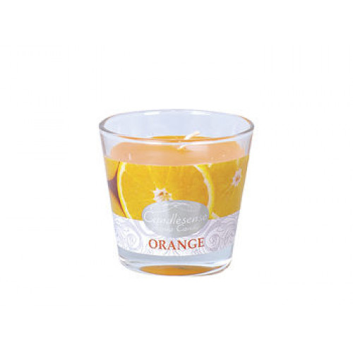 Свеча ароматизированная в стакане 9X8cm, 30час, Апельсин