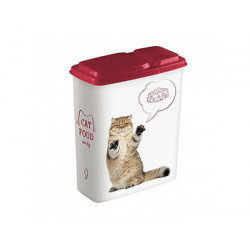 Container pentru hrana Lucky Pet 2.3l, pisici, bordo