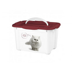 Container pentru hrana Lucky Pet 5.5l, pisici, bordo