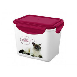Container pentru hrana Lucky Pet 0.9l, pisici, bordo