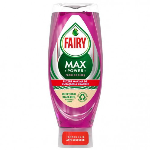 Detergent de spălat vase Fairy Max Power 0,65 litri/Floare de cireș