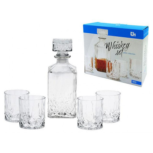 Set (de decanter 900 ml și 4 pahare de whisky)