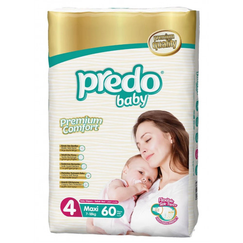 Подгузники PredoBaby Maxi 7-18 kg nr. 4 (60 buc.)