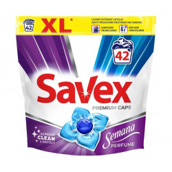 Detergent pentru masina de spalat Savex 42 capsule (Semana Parfume)