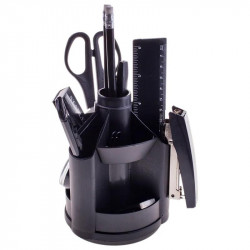 Organizator de birou, 14 articole, rotativ, (negru)