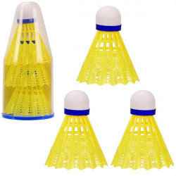 Set de fluturași pentru badminton (galben, 3 buc.)