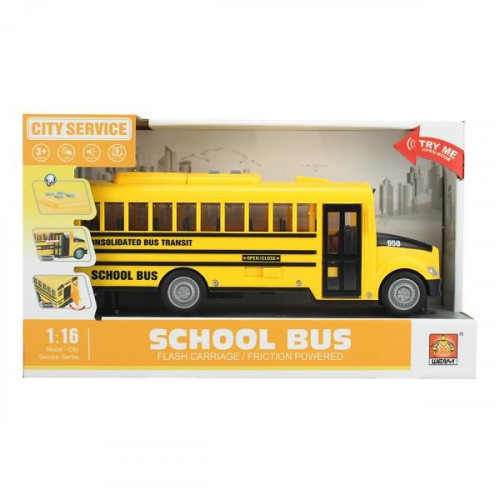 1:16 Инерционный Школьный Автобус (свет / звук)