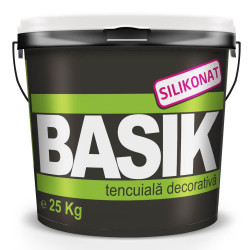 Tencuială decorativă din silicon „Basik” K15 (alb) 25kg