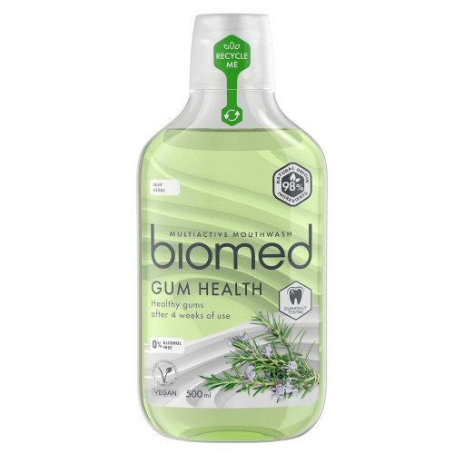 Apă de gură cu aromă de mentă și ierburiBiomed Gum Health 500ml