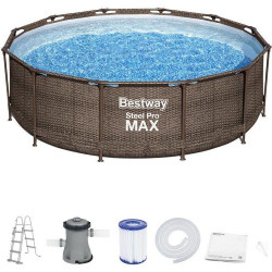 Бассейн каркасный круглый Bestway Steel Pro Max (366х366х100)
