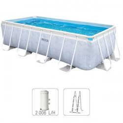Бассейн CHEVRON PRISM FRAME RECTANGULAR POOL (400*100*200см) 6836L металлический каркас