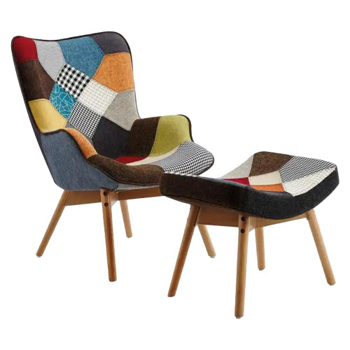 Fotoliu cu suport picioare WALTZ (color)