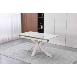 Masa din sticla Yasen DT-2426 Casco Gold / White