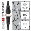 Соединительная цепочка EMOS 100 LED Standard - занавес, 1х2 м, наружная, холодный белый, таймер (D1EC01)