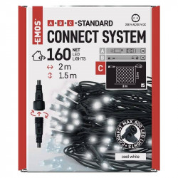EMOS 160 LED Standard - rețea, 1,5 x 2 m, pe podea, alb rece, cu temporizator (D1DC01)