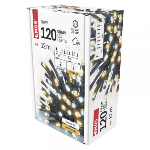 Гирлянда LED Рождественская EMOS 120 Светодиодная цепочка, 12 м, (D4AN05)
