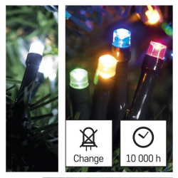 Гирлянда LED Рождественская EMOS 100 LED цепь 2 в 1, 10 м