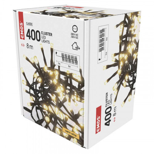 Ghirlanda Luminoasade Crăciun EMOS 400 LED lanț cu arici 8 m, (D4BW02)