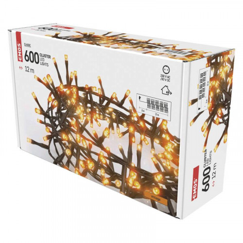 Ghirlanda Luminoasade de Crăciun cu arici EMOS 600 LED, 12 m,(D4BV03)