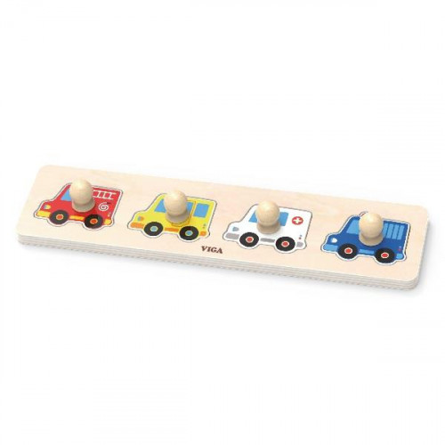 Puzzle din lemn cu buton „Transport de prim ajutor”