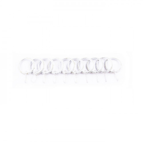 Кольцо бесшумное с крючком, PRESTIGE25, Белый Антик, 43 mm