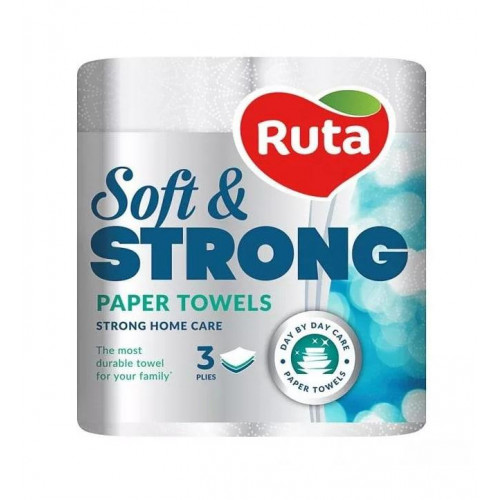 Бумажные полотенца RUTA Soft Strong 3 слоя 2 рулона