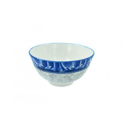 Salatiera din ceramica 13cm flori albastre