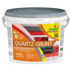 QUARTZ-GRUNT Nanofarb 4,2 кг адгезионный грунт для внутренних и наружных работ