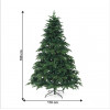 Brad de Crăciun 3D, verde, 180 cm