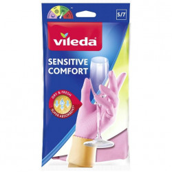 Перчатки Vileda Sensitive Comfort Латекс/ Розовый