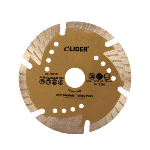 Disc diamantat_turbo plus_230x3,0x22,23mm LIDER