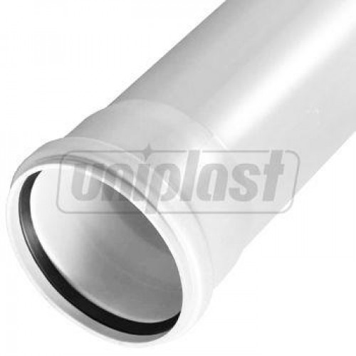 Teava PVC cu mufa dn 110 L= 1 m/2,2 mm alb