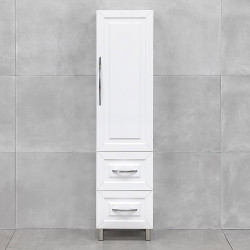 Dulap înalt pentru baie pe pardoseală bayro aspiro 416x1900 universal alb