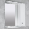 Шкаф-зеркало для ванной bayro deco one 750x750 правый белое 105024