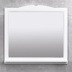 Зеркало для ванной прямоугольное подвесное bayro classic one белое 800x750
