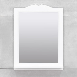 Зеркало для ванной прямоугольное подвесное bayro classic one белое 650x750