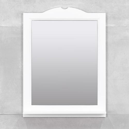 Зеркало для ванной прямоугольное подвесное bayro classic one белое 650x750