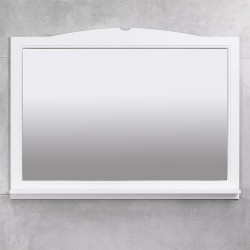 Зеркало для ванной прямоугольное подвесное bayro classic one белое 1000x750