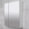 Шкаф-зеркало для ванной подвесной bayro dorado белый 600x700