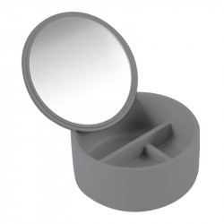 Косметическое зеркало переносная AWD серый 1466 d.13,5 cm
