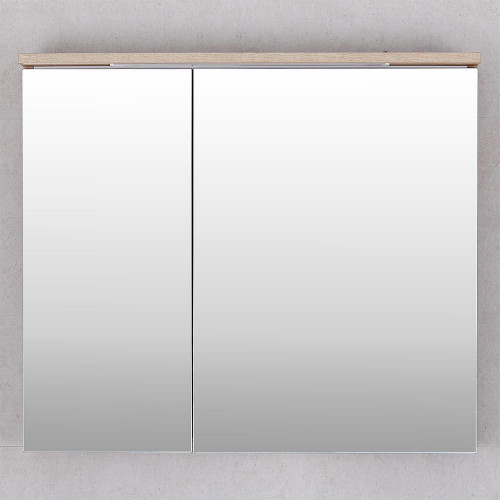 Dulap-oglindă pentru baie bayro dorado 800x700 led sonoma