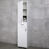 Шкаф-пенал для ванной напольный bayro bris 416x1900 универсальный белый  104425