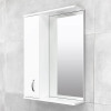 Шкаф-зеркало для ванной bayro tory 600x750 левый белое