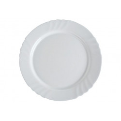 Тарелка сервировочная 25.5cm Ebro, белая, стеклокерамика