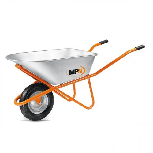 Тачка с надувными колесами с подшипниками 90 л оранжевая MPN