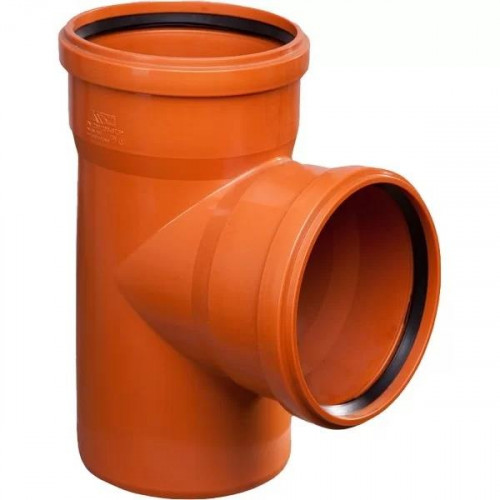Тройник канализационный ПВХ Turplast-Bis. д 160 х 160 мм. 45 градусов. Оранж.