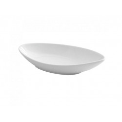 Platou oval 22Х9cm Party Bianco, alb, din ceramica