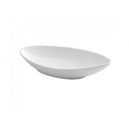 Platou oval 22Х9cm Party Bianco, alb, din ceramica