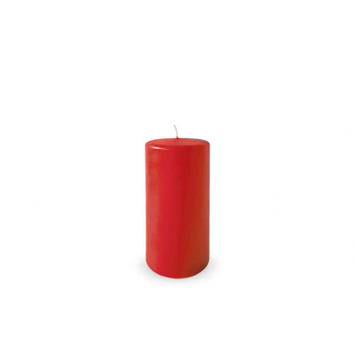 Свеча пеньковая Decor 12X6cm, 38часов, красная